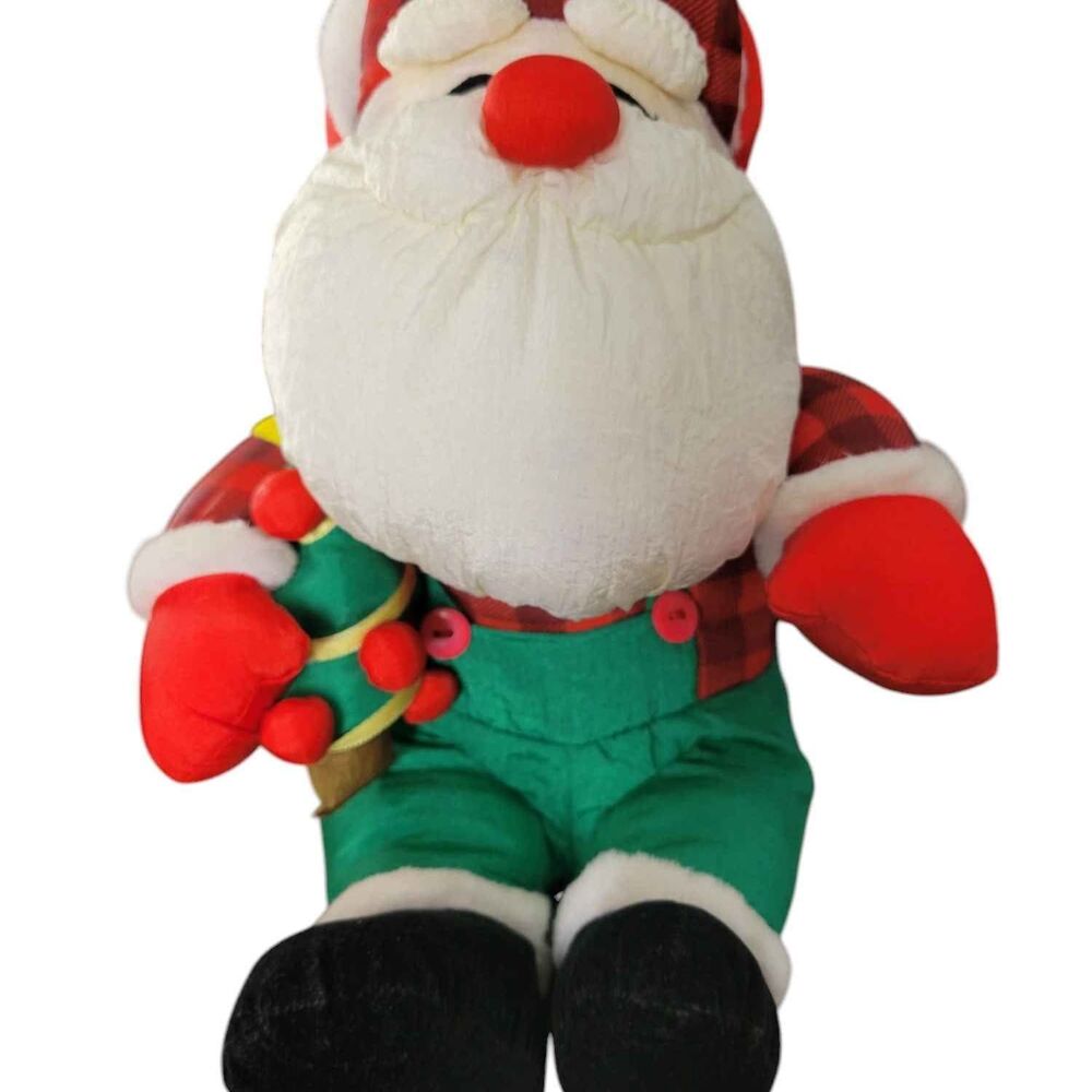 Vintage 10" Parachute Santa Lumberjack
